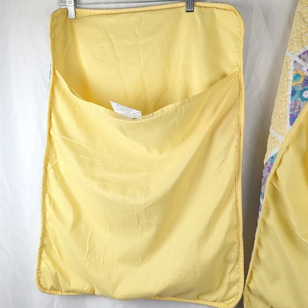Set of Two Quilted Pillow Cases Chevron Cottagecore